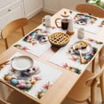 thumbnail image 5 of Easter Puppy Placemats Set of 8, Cartoon Cute Dog Green Orange Red Eggs Spring Pink Floral Leaf Non-Slip Place Mats Washable Table Mats for Kitchen Dining Table Decorations Indoor/Outdoor, 5 of 9