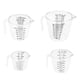 thumbnail image 4 of 4 piezas Tazas medidoras Jarras medidoras Ligeras Café Leche Transparentes Duraderas establecer un, 4 of 9