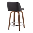 thumbnail image 6 of Toriano Counter Stools for Kitchen Counter, Counter Height Chairs Set of 2, Bar Stools Set of 2, Counter Height Stools, Bar Stools For Kitchen Island (Black Faux Leather, Chrome Footrest), 6 of 6