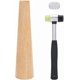 thumbnail image 1 of Juego de 3 mandriles de madera para pulseras, herramientas de medición y moldeado de brazaletes con martillo de goma para joyería y alambrismo., 1 of 5
