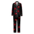 thumbnail image 5 of SJLDQY Valentines Women's Pajamas Set 2 Peice Pjs Set for Women Valentine's Day Bowknot Graphic Long Sleeve Pajama Tops Pants Soft Comfy Homewear Sleepwear Outfits, 5 of 6