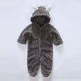 thumbnail image 6 of CUZIBR Baby Long Sleeve Cartoon Animal Style Thick Warm Climbing Romper Jumpsuit Oneise One-Pieces Winter Clothes Trendy Dailywear For Toddler, 6 of 9