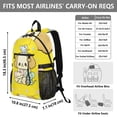 thumbnail image 3 of JIALIOU 14" Laptop Backpack Waterproof Airline Approved Stylish Casual Daypack for Travel Business College Work, Adorable Dog and Mouse, 3 of 8