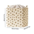 thumbnail image 3 of Fmbmuo with Handles Storage Bag Cloth Foldable for Storage, Art Deco Beige 27.5 x 19.6 in Floral Clothes Basket for Bedroom, 3 of 5