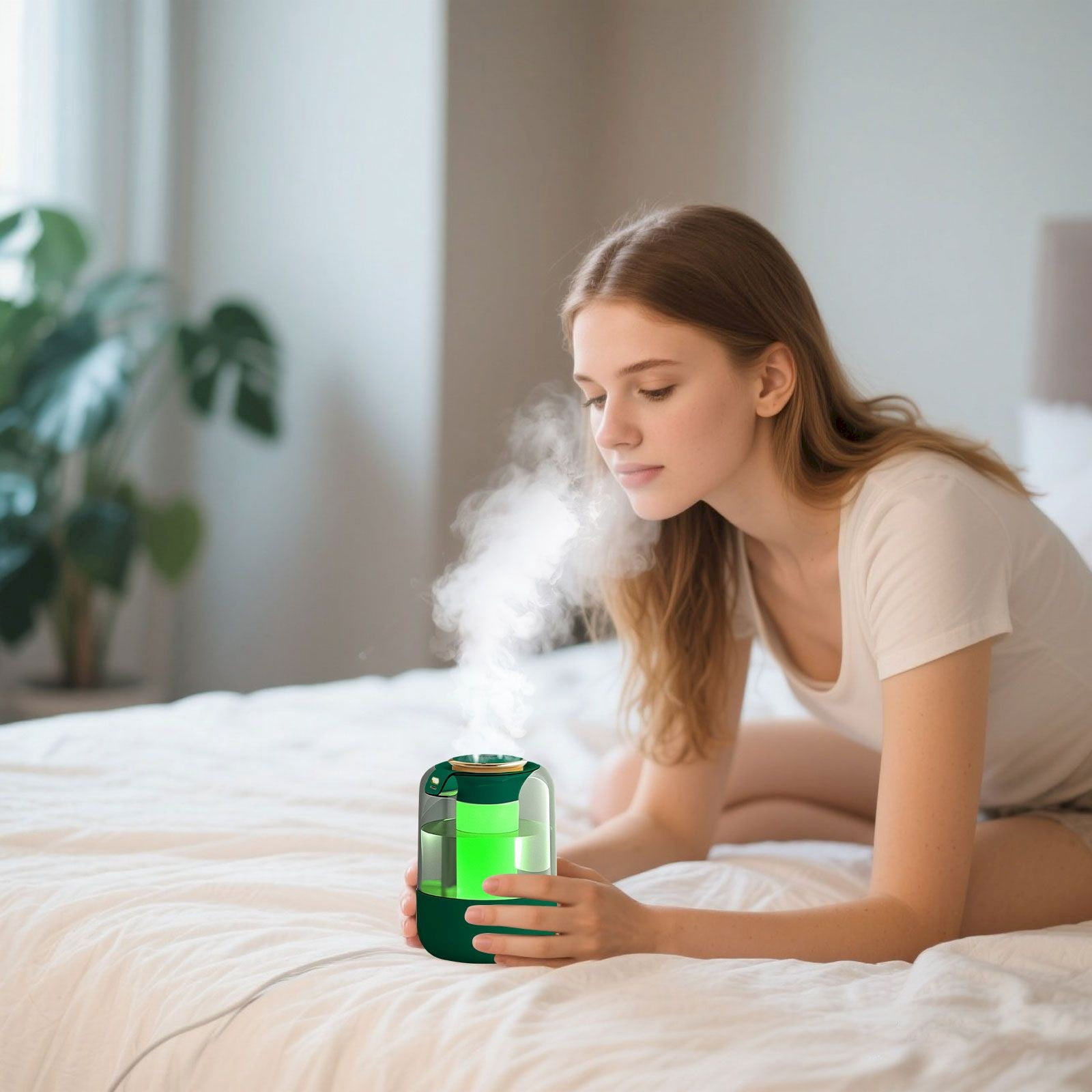 Gnwei Cool Mist Humidifier Quiet Ultrasonic Humidifiers for Bedroom & Large room - Adjustable -360 Rotation Nozzle, Auto-Shut Off, Humidifiers for Babies Nursery & Whole House