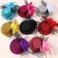 thumbnail image 3 of Giaone Mesh Flower Fascinator Hair Clip Costume Accessory Barrettes for Teaparty, 3 of 20