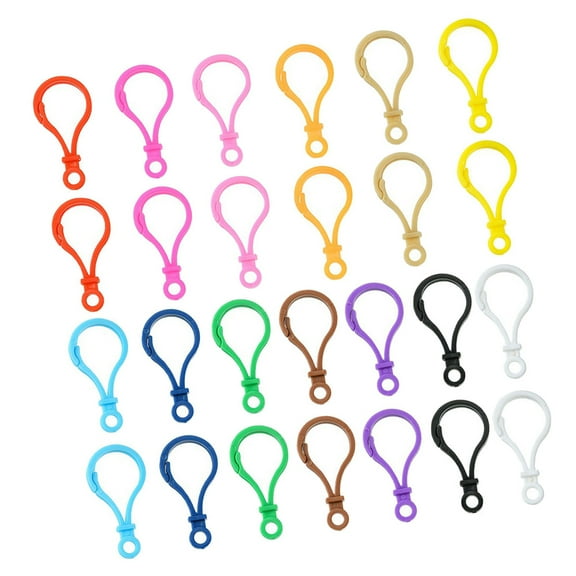 Hemobllo 100Pcs Plastic Lobster Clasp Keychain Hooks for Decoration and Key Organization