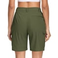thumbnail image 4 of Women's 7" Quick Dry Hiking Cargo Shorts Water-resistant Lightweight Golf Athlectic Casual Shorts with 5 Pockets Army Green 2XL, 4 of 9