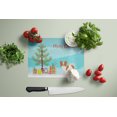 thumbnail image 3 of Carolines Treasures CK3476LCB Papillon Christmas Tree Glass Cutting Board - Large, 3 of 4