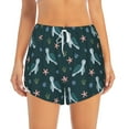 thumbnail image 3 of Uemuo Cute Turtle Pattern Women's Athletic Shorts High Waisted Running Shorts with Liner Pockets Gym Elastic Workout Shorts-X-Large, 3 of 9