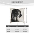 thumbnail image 2 of KLL Double Exposure Cat Forest Decorative Throw Pillow Covers Velvet Soft for Couch Sofa Bedroom Living Room Outdoor (No pillow core)- 16"x16", 2 of 5