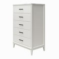 thumbnail image 4 of Lynnhaven Tall 5 Drawer Dresser, White w/ White Faux Marble Top, 4 of 9