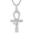 White, variant on Eye of Horus Ankh Cross Pendant Necklace 18K White Gold Plated Iced Out CZ Bling Ancient Egyptian Religious Symbol Protection Chain Jewelry for Men Women Christmas Birthday Gift