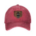 thumbnail image 1 of ZICANCN Adjustable Baseball Cap Women, Brown Teddy Bear Angry Hats for Men Adult Washed Cotton Denim Baseball Caps Fashion, Red, 1 of 8