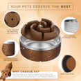 thumbnail image 2 of Fahrmosis Cuenco Para Perros De 32 Onzas Con Inserto De Alimentador Lento, Cuenco De Agua Para Mascotas De Acero Inoxidable Para Razas Medianas Y Grandes, Base De Goma Antideslizante Y Alimentador De, 2 of 5