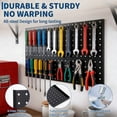 thumbnail image 3 of Kojooin Metal Pegboard Wall Organiser Panels, Heavy Duty Steel Tool Storage Board, Wall Mounted Display Rack Kit for Garage Workshop or Kitchen, 3 of 7