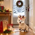 thumbnail image 6 of Cififendec Christmas Reindeer Pet Costume Onesie, 11.81", Soft Warm Hooded Animal Outfit for Xmas Cat Dog Holiday Dressing Up Styling, 6 of 7