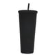 thumbnail image 1 of Vaso de plástico de 710 ml con tapa y pajita, taza de batido de tazas de café helado reutilizable, 1 of 5