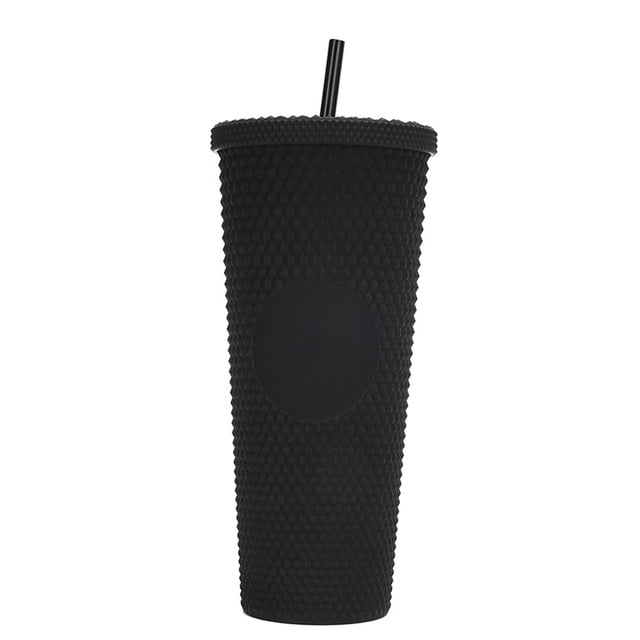 Gobelet en Plastique de 710 ml avec Couvercle et Paille, Tasses Réutilisables pour Café Glacé Tasse à Smoothie