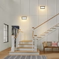 thumbnail image 2 of JSXing L&aacute;mpara de pared, LED 18W 3300Lm Negro Mate Luces de Porche y Patio, L&aacute;mparas de Exterior de Aluminio Montaje en Pared IP65 Impermeable para Comedor Patio (Luz C&aacut, 2 of 8
