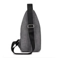 thumbnail image 3 of Sonducket Bolso cruzado resistente al desgaste, bolso de hombro de gran capacidad, bolsos con bandolera, compartimentos interiores con orificio para Bolsas de mensajero y de hombro Gris oscuro Sonducket AP011874-01, 3 of 6