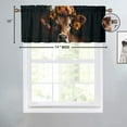 thumbnail image 4 of Brown Cow Kitchen Valance Curtain Rod Pocket Cute Funny Cow Farmhouse Wildlife Flowers Window Treatment Valance Curtains for Bathroom 54 by 18 in, 1 Panel, 4 of 6