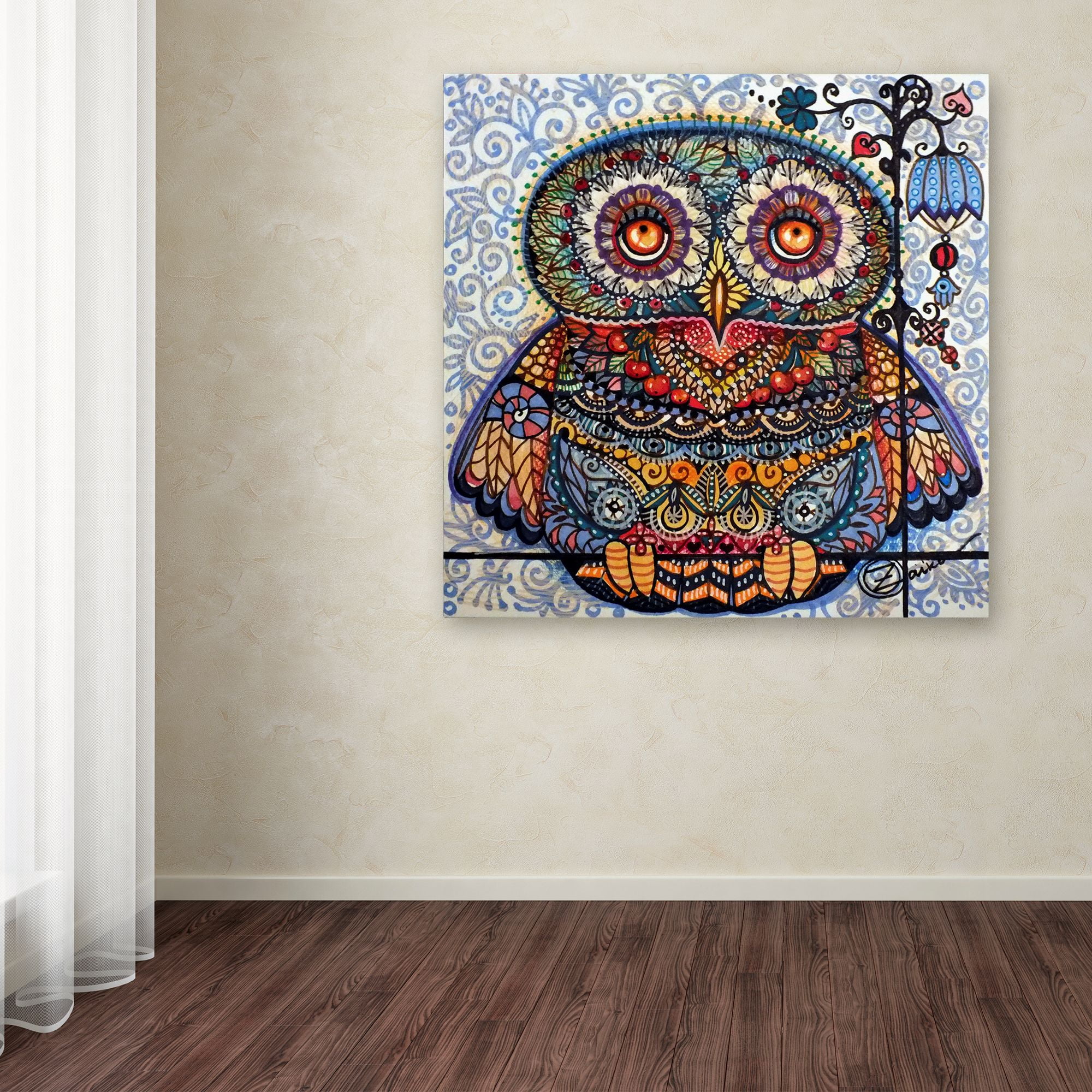 Trademark Fine Art 'Magic Graphic Owl' Canvas Art by Oxana Ziaka