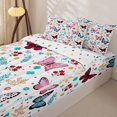 thumbnail image 3 of Erosebridal Cartoon Butterfly Floral Zipper Full Size Comforter Sets with Fitted Sheet and 2 Pillowcases,Multicolor Wildflower Zipper Bedding Set For Girls,Polkadot Reversible,4-Piece, 3 of 7