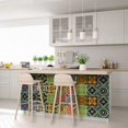 thumbnail image 6 of Mi Alma Removable Vinyl Floral Green Yellow Backsplash Tile Stickers, 24pcs, 6 of 10