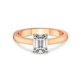 thumbnail image 3 of 2 Carat IGI Certified Emerald Shape Lab Grown Diamond Engagement Ring | 14K Rose Gold |Elsa Hidden Accents Solitaire Lab Diamond Ring | FG-VS1-VS2 Quality Friendly Diamonds, 3 of 5
