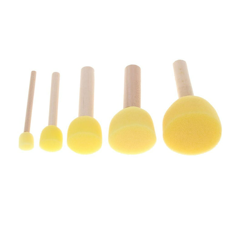 5 Pieces Sponge Stippler Paint Brushes Foam Brush for Stencils
