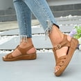 thumbnail image 6 of Summer Sandals Clearance, Xunlbb Fashion Women Casual Round Head Comfy Sandals Beach Casual Sandals Shoes(Brown,Size:43), 6 of 9