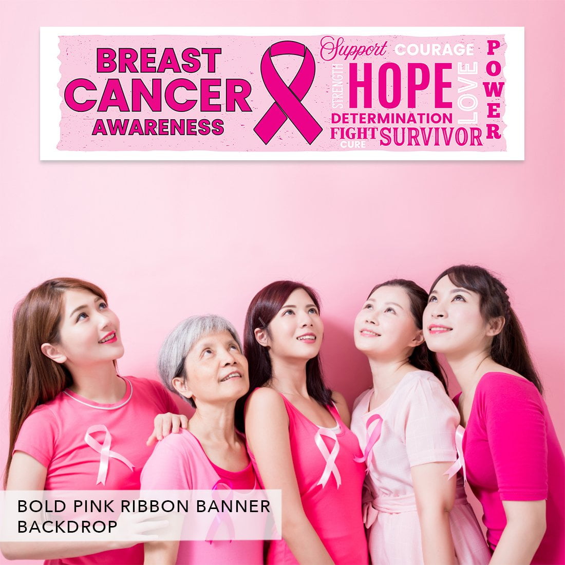 Breast Cancer Banner Decorations, Pink Ribbon Hope, Awareness