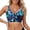 Dark Blue, variant on Women Leopard Print Bikini Top Twist Front Wide Strap Swim Bra Stylish Y2K Quick Dry Summer Beach Padded Swimsuit Top Dark Blue XL