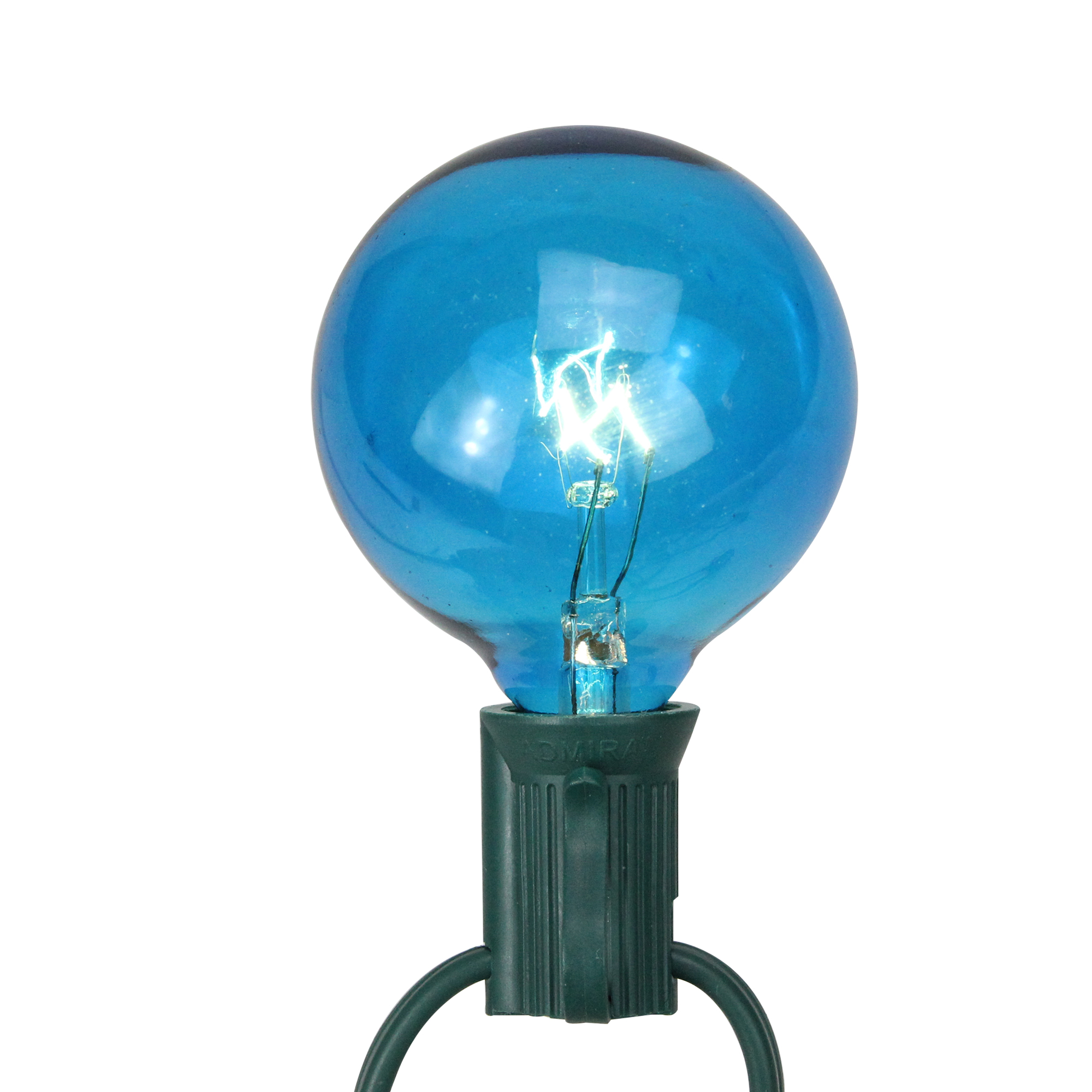 Pack of 25 Blue G50 Incandescent Christmas Replacement Bulbs