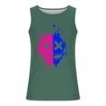 thumbnail image 4 of Men's Tank Tops, Workout Tank Tops with Colorless Gradient Print, Round Neck Sleeveless Shirt, Breathable Athletic Muscle Tank for Gym, Running, and Casual Summer Wear, 4 of 5