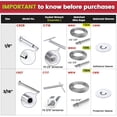 thumbnail image 2 of Muzata Kit De Barandilla De Cable Invisible, 20 Pares, Tensor Estampado De 3/16" Y Terminal Oculto De Acero Inoxidable T316 Para Escaleras De Cubierta De Poste De Metal De Madera De 2""X2"" Y 4""X4" C, 2 of 5