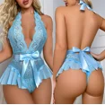 thumbnail image 2 of Babydoll caliente para mujer, lencería Sexy, disfraz, sujetador abierto, mono sin entrepierna, ropa interior erótica de encaje, camisas sexuales, 2 of 4