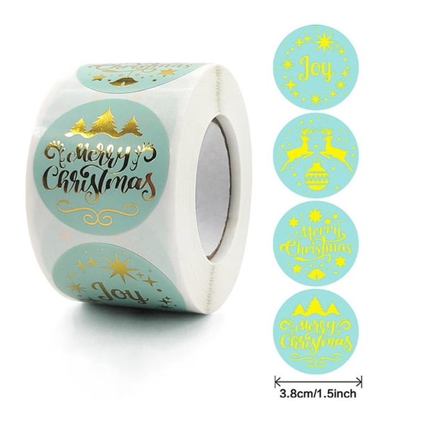 Billuyoard Merry Christmas Sticker Roll Xmas Party Window Decoration Decals Cabinet Crafts Art Office Bedroom Farmhouse Holiday Kits de decoración para fiestas No.1 Billuyoard HA046965-01