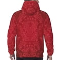 thumbnail image 3 of Bingfone Vintage Burgundy Men's Drawstring Hoodie Long Sleeve Pocket Sweatshirts-XX-Large, 3 of 6