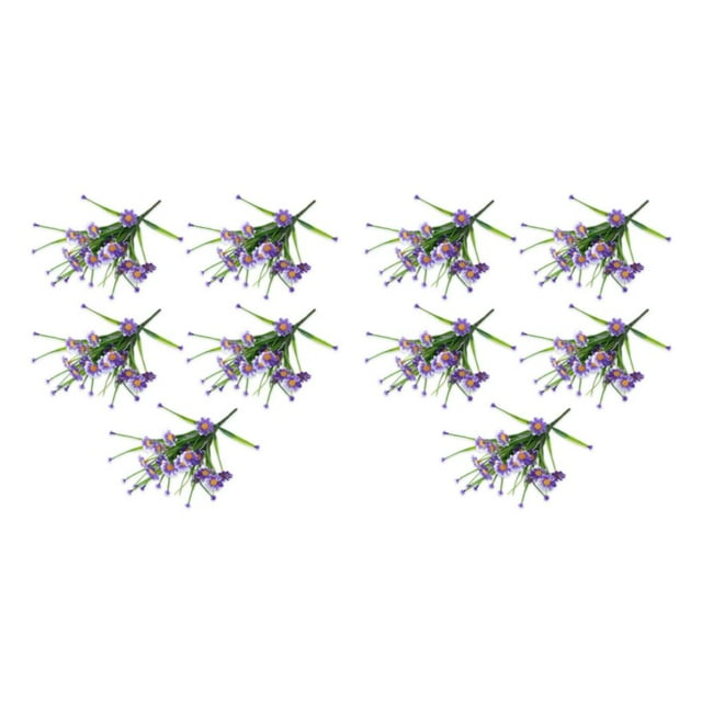 Baohd 5pcs/set Lifelike Artificial Flower Arrangement Low Maintenance And Realistic purple 2Set