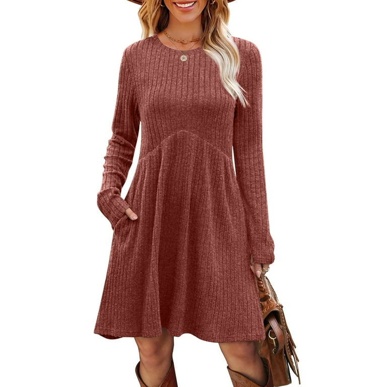 knee length dresses for ladies Plus Size Aneesah 2pc Sweater Tank Dress