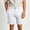 White, variant on Eltusu Men's Casual Shorts, Elastic Waistband Knee Length Rolled Hem Work Shorts with Pockets Black Size L