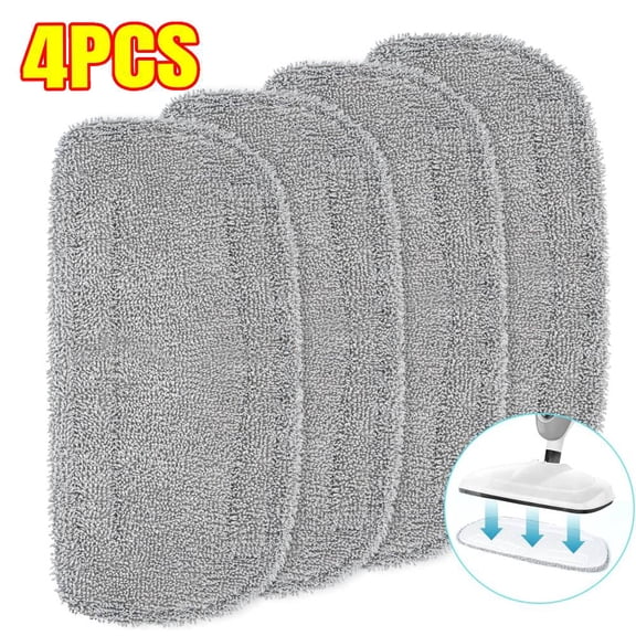 Steam Mop Replacement Pads (4 packs) for Neugo-NE033 Series Steam Mop Steamer Cleaner Microfiber Cloth Machine Washable Reusable for Floor Cleaning