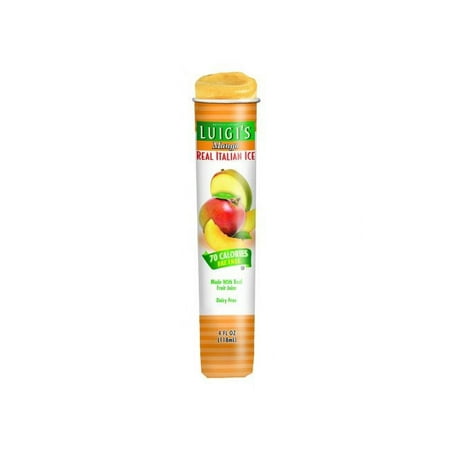 Luigis Real Italian Ice Mango Squeeze Tube 4 Ounce – 24 per case.