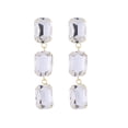 thumbnail image 2 of Fashionable Long Multi Layered Square Glass Diamond Earrings Women's Simple Light Luxury Banquet Earrings, 2 of 6