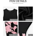 thumbnail image 6 of Freshpretty Women Casual Sleeveless Summer Dresses Spring Crewneck Patchwork Boho Floral Ruffle Cocktail Party Midi Dress, 6 of 6
