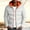 #33-White, variant on Ceisia Men Solid Color Hooded Cardigan Jacket Warm Casual Long Sleeve Pocket Parka Gift