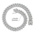 thumbnail image 4 of 20mm Punk Hip Hip Iced Out Miami Cuban Link Chain Choker Necklace Bicolor Rhinestones Paved Heavy Chunky Neck Jewelry Accessory, 4 of 6