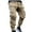 Khaki, variant on Jgppe Men's Casual Cargo Pants with Multi-pockets Elastic Waist Drawstring Slim Long Pants Streetwear